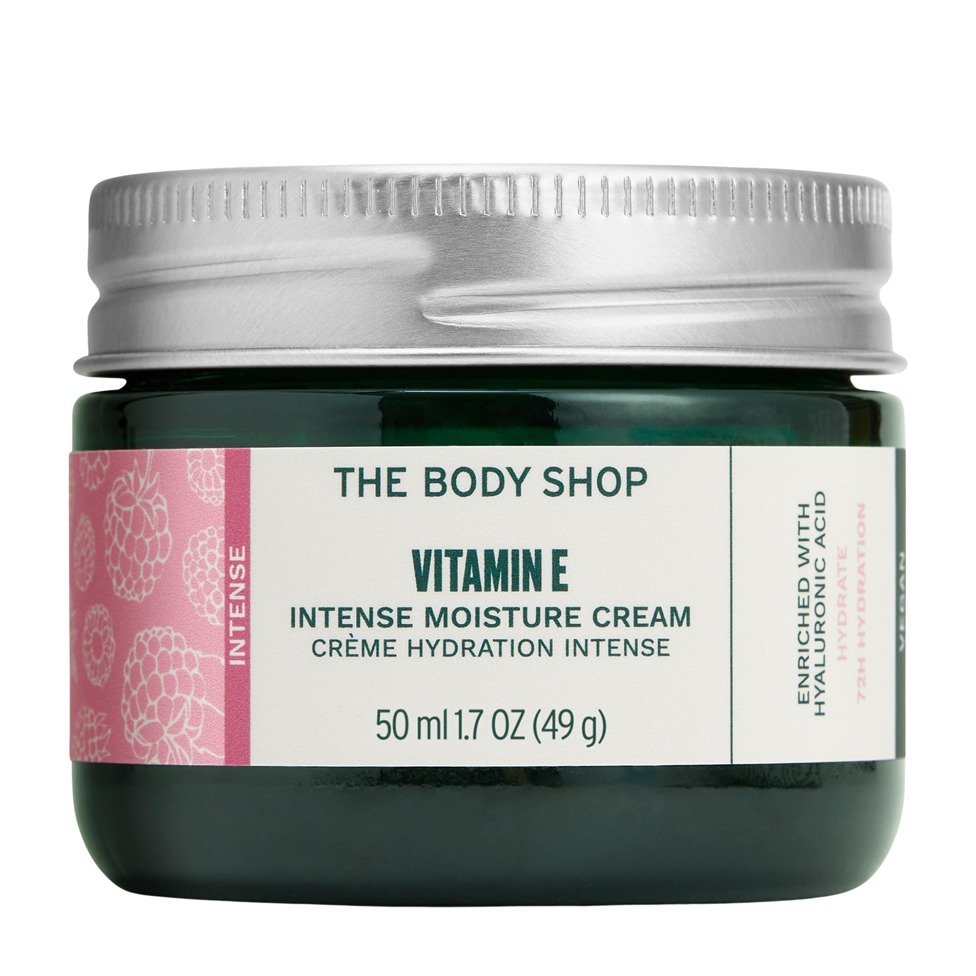 The Body ShopVitamin E Intense Moisturizer, For Dry Skin, with Hyaluronic Acid, 72Hr Hydration, Vegan, 1.7 Oz