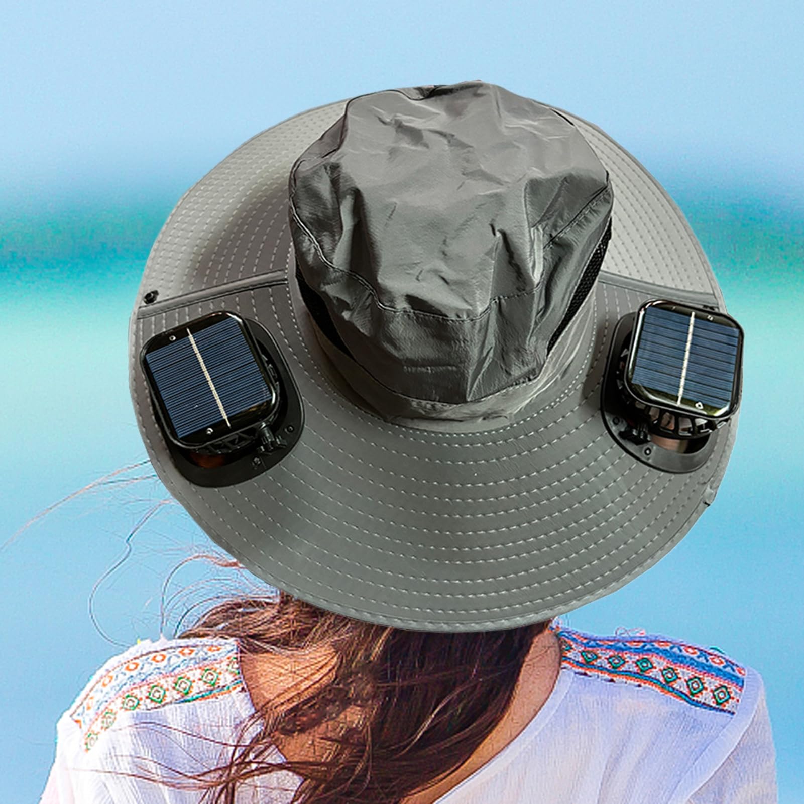 Cappello Ventilato Solare Protezione UV, Cappello Leggero e Rinfrescante | Copricapo Outdoor Escursionismo Campeggio Pesca Attrezzatura Personale Per Spiaggia Pesca Campeggio Outdoor Viaggi Escurs