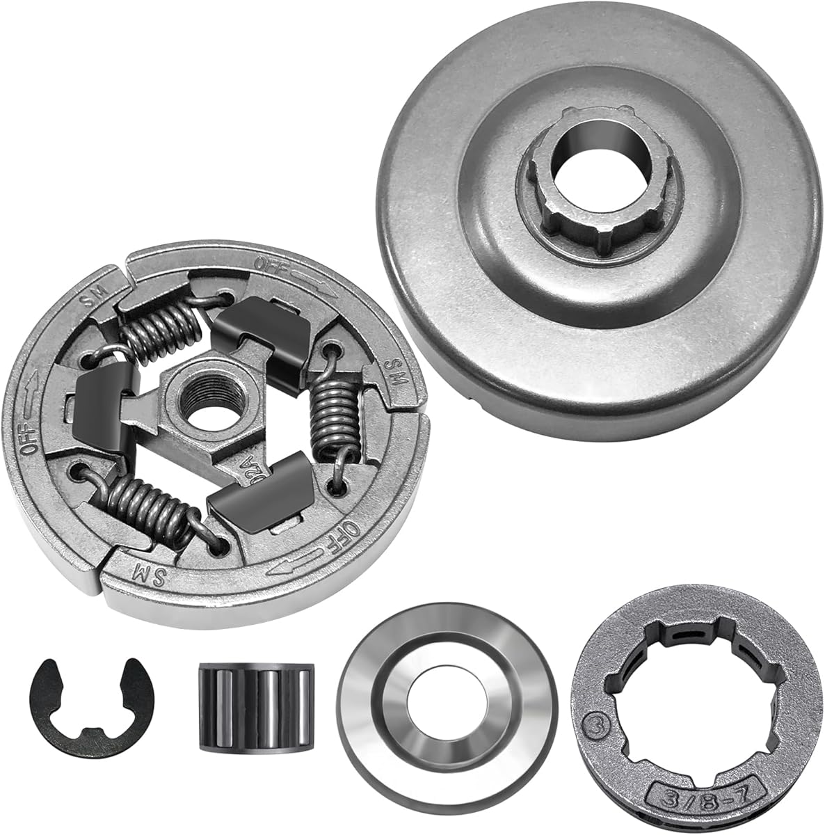 1122 007 1000 Clutch Drum 3/8" 7T Sprocket Kit