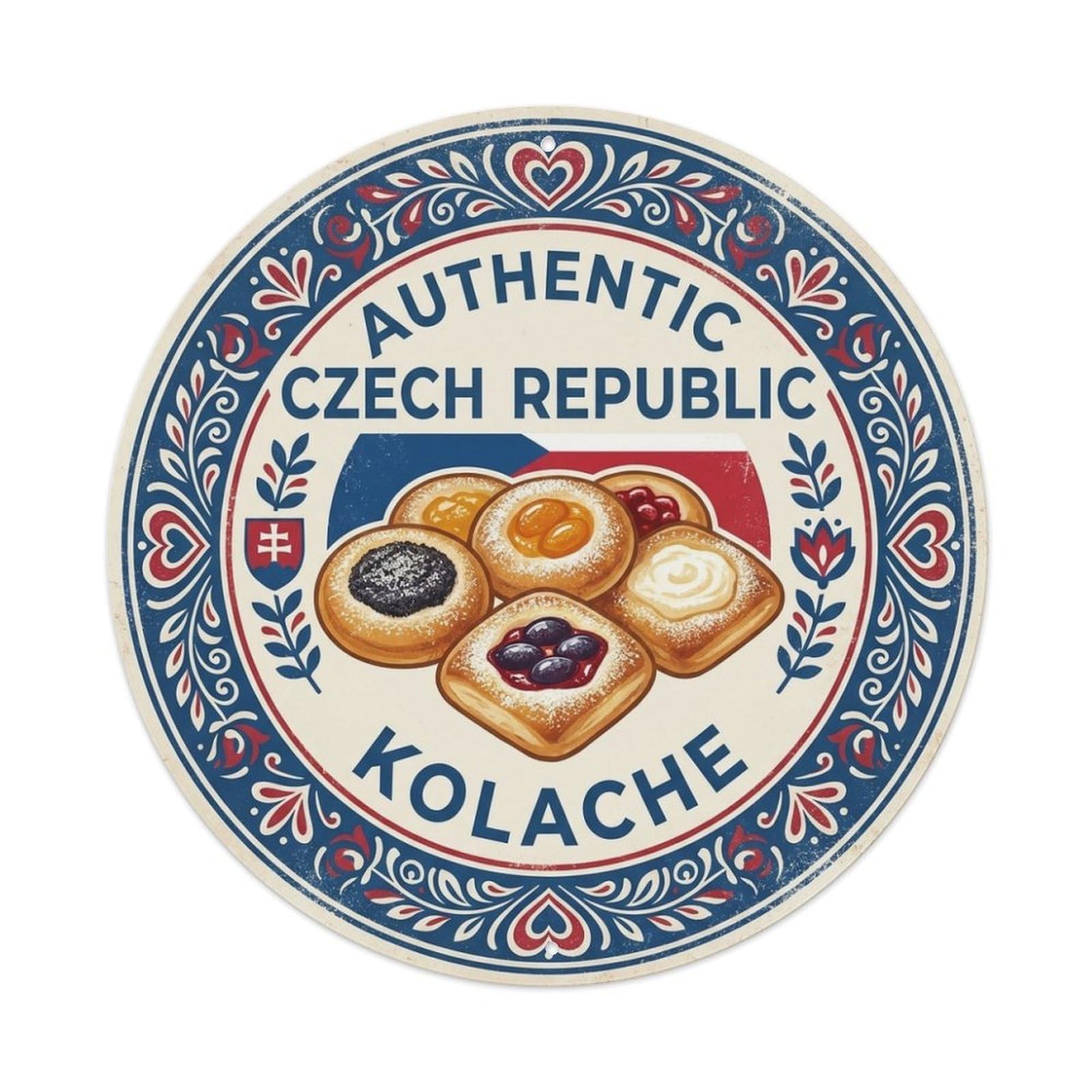Olhnbad Style Czech Republic Travel Kolache Bakery Cuisine Metal Tin Sign