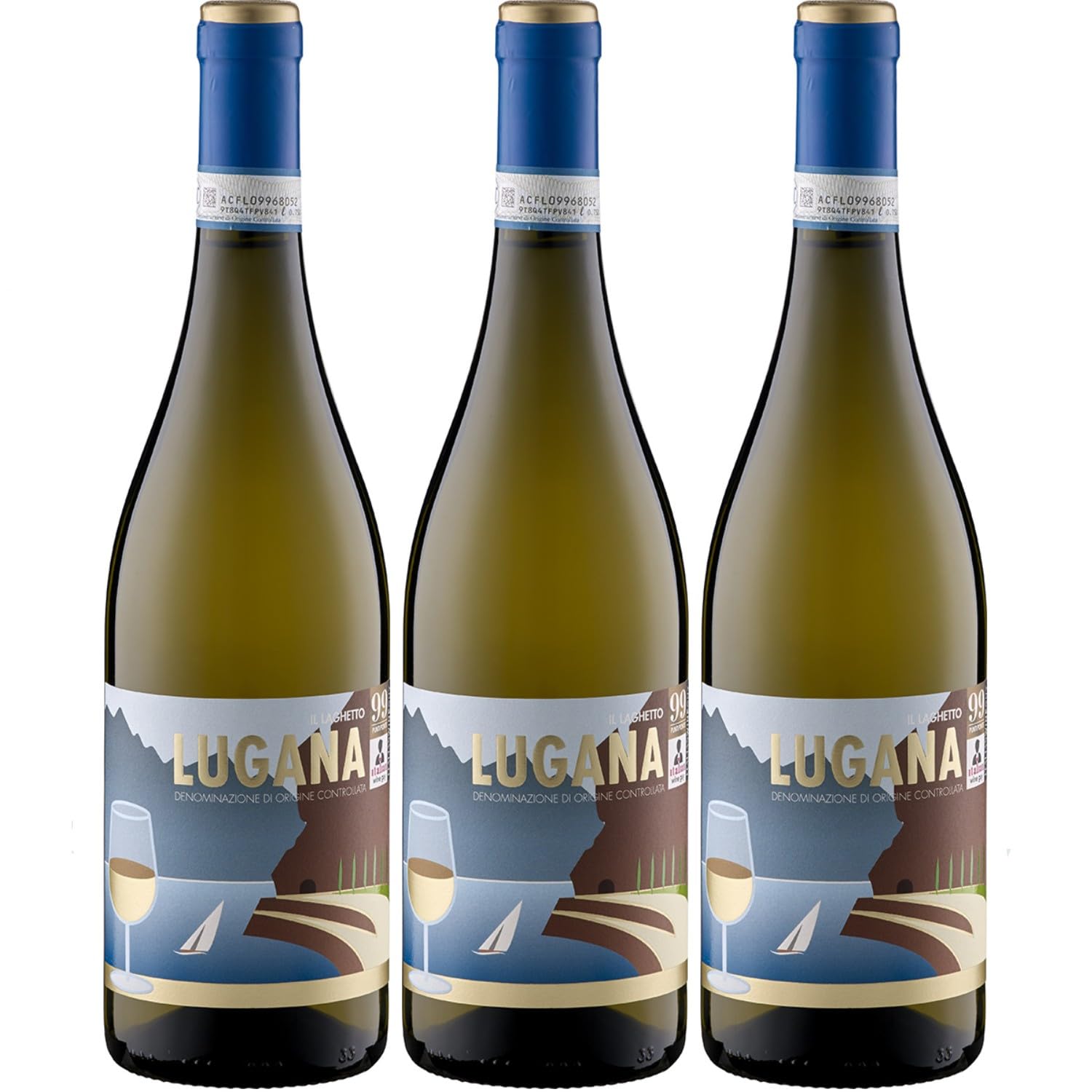 Delibori Lugana Il Laghetto DOC Weisswein Weiss halbtrocken Italien inkl. FeinWert E-Book (3 x 0,75l)