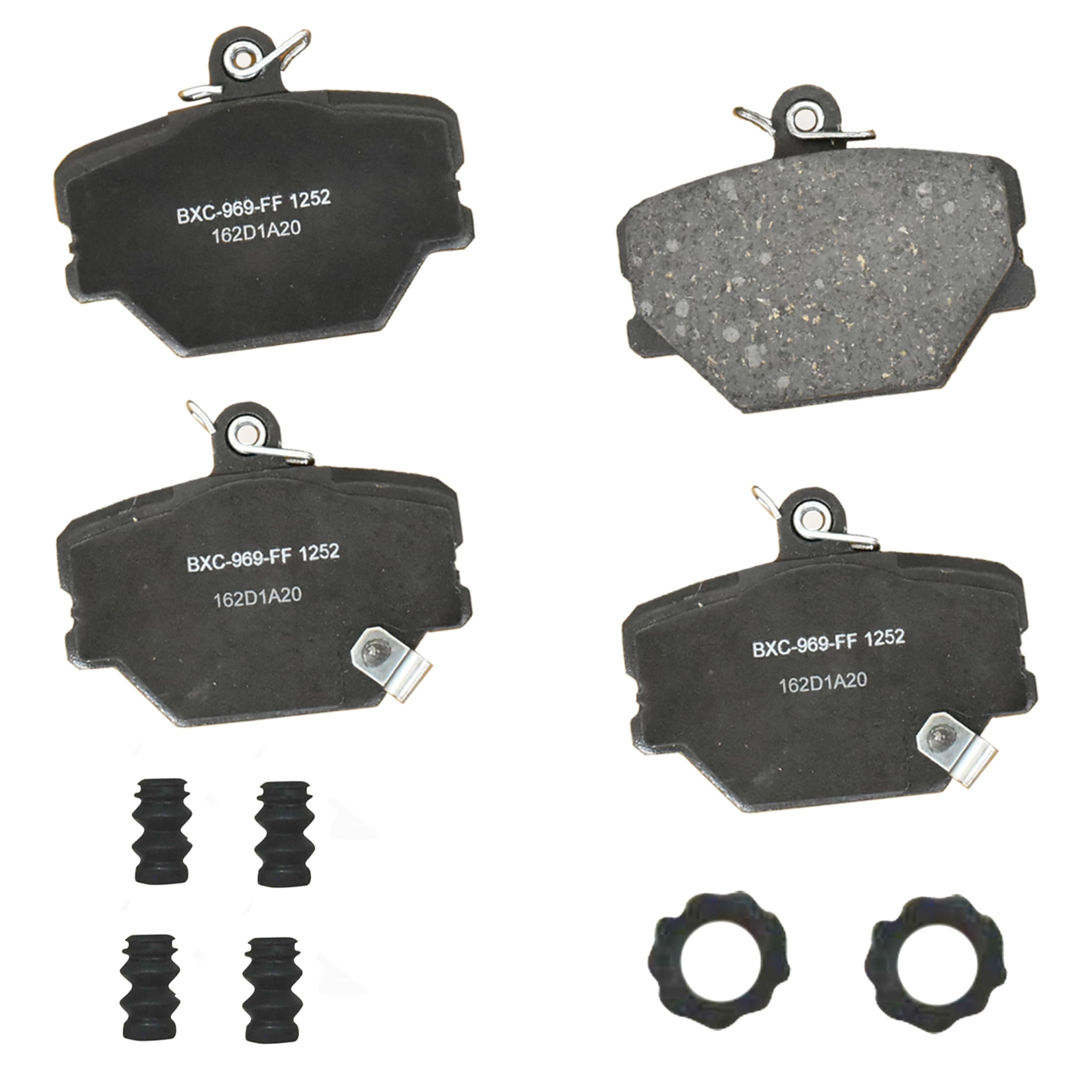 Bendix Premium SBC1252 Ceramic Front Brake Pads for Smart Cabrio 2005-2004, City-Coupe 2004-2003, Crossblade 2004, Fortwo 2016-2005, Roadster 2005-2004