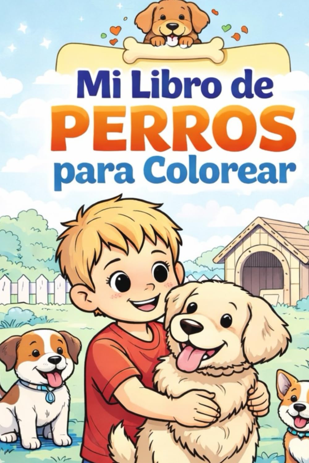 Mi libro de perros para colorear: 20 dibujos adorables para colorear