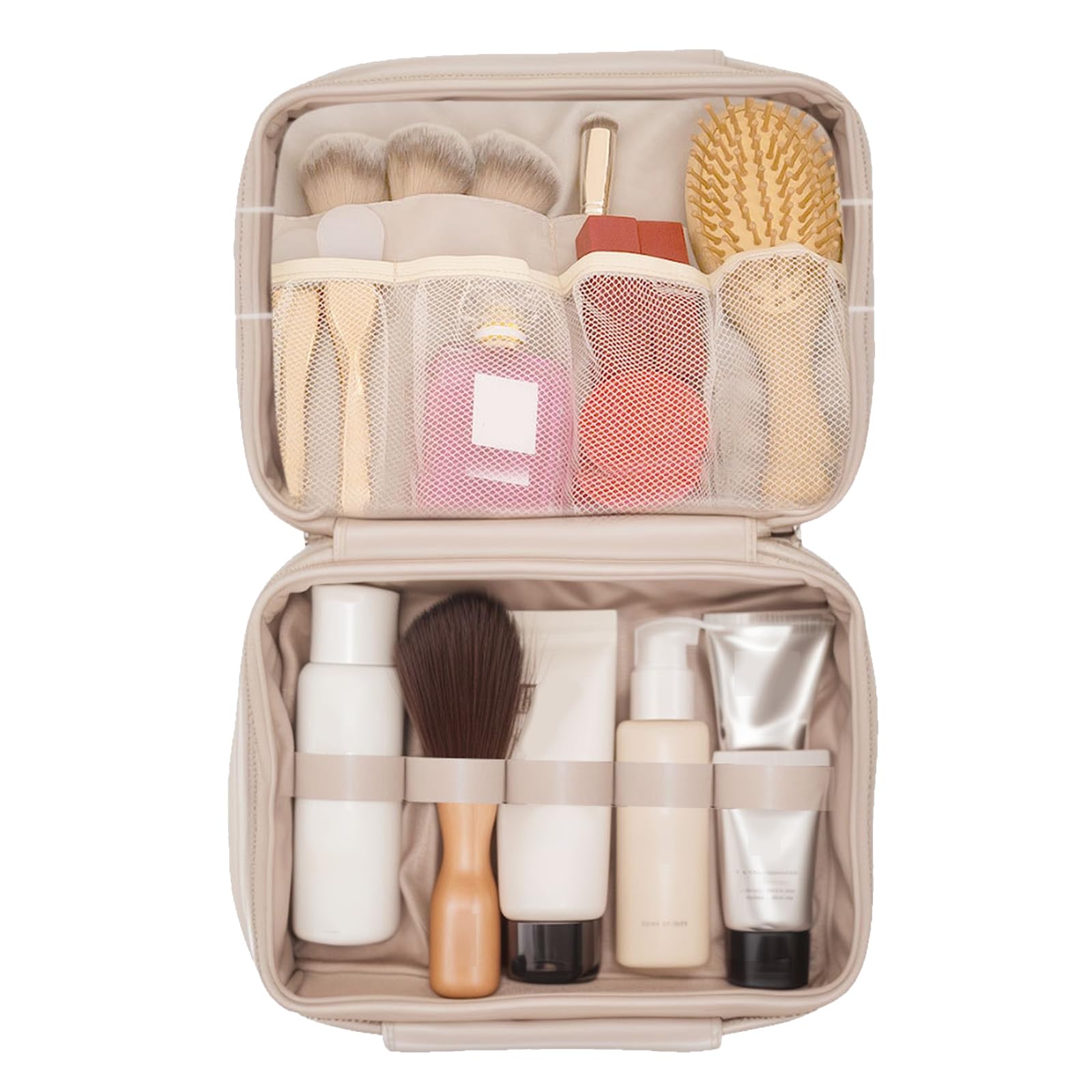 Borsa da toilette da viaggio con gancio per appendere, trucco resistente all ' acqua, cosmetici essenziali, organizzatori, trucco impermeabile