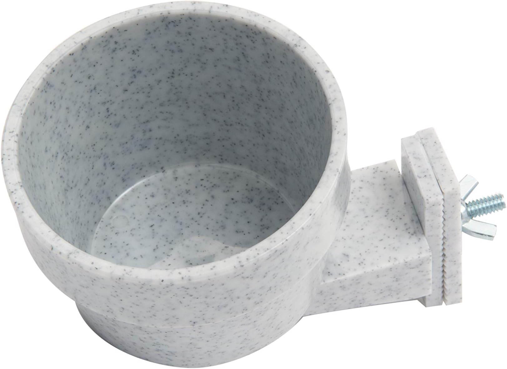 Lixit® Quick Lock Removable Bird Cage Bowls for Birds, Rabbits, Dogs, Cats, Guinea Pigs and Other Small Animals - Made in USA (Gray, 10 Ounce)