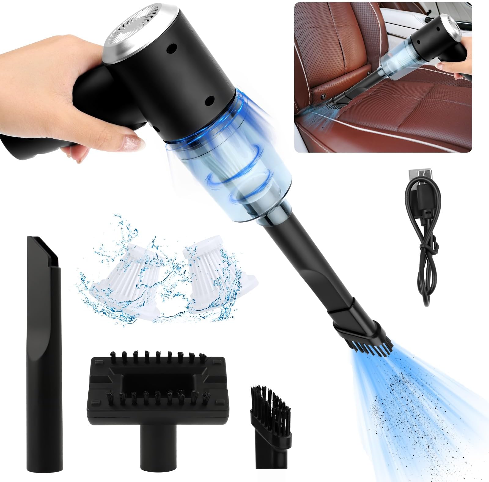 LWMTT Battery-Powered Handheld Vacuum Cleaner