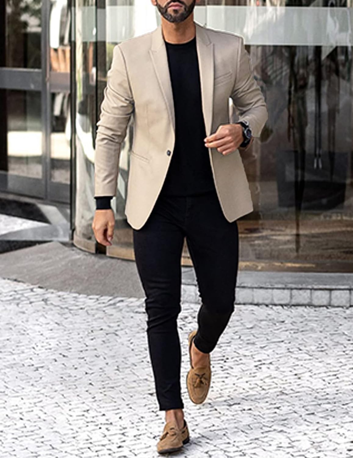 COOFANDY Mens Sport Coat Casual Blazer One Button Business Suit Jacket - Image 3