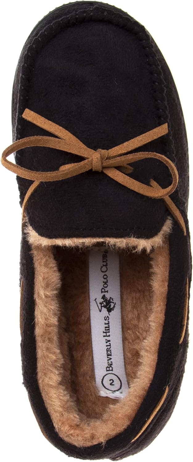 Josmo Boys Moccasin Slippers Cozy Plush Indoor Outdoor House Slipper For Toddler 5-10 Little kid 11-13 to Big Kid 1-4 - Image 5