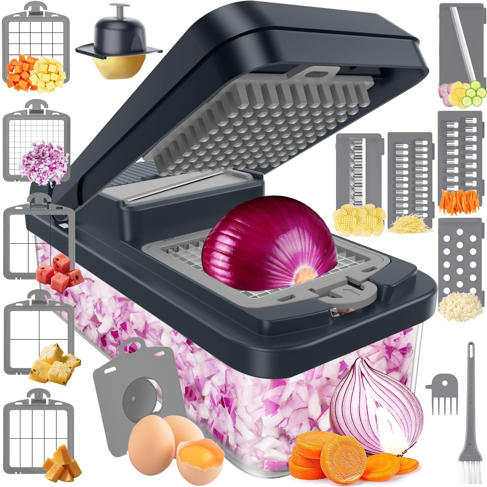12-in-1 Vegetable Chopper - Save Time & Prep! -10 12-in-1 Vegetable Chopper - Save Time & Prep! -10