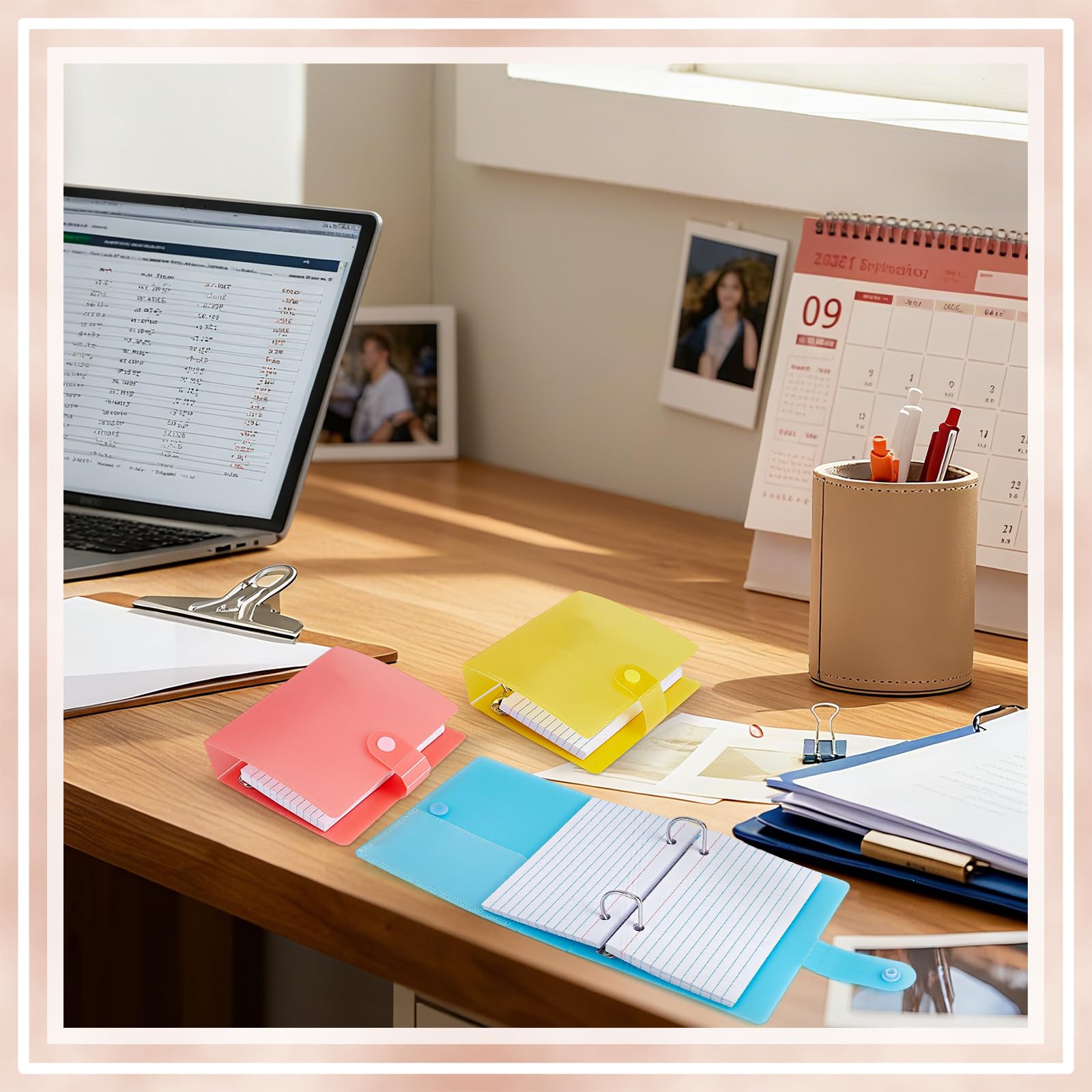 Lot de 12 classeurs de cartes d'index avec intercalaires, 6 couleurs, couverture en plastique avec cartes d'index lignées, dossier organisé pour l'école, la salle de classe, le bureau, le