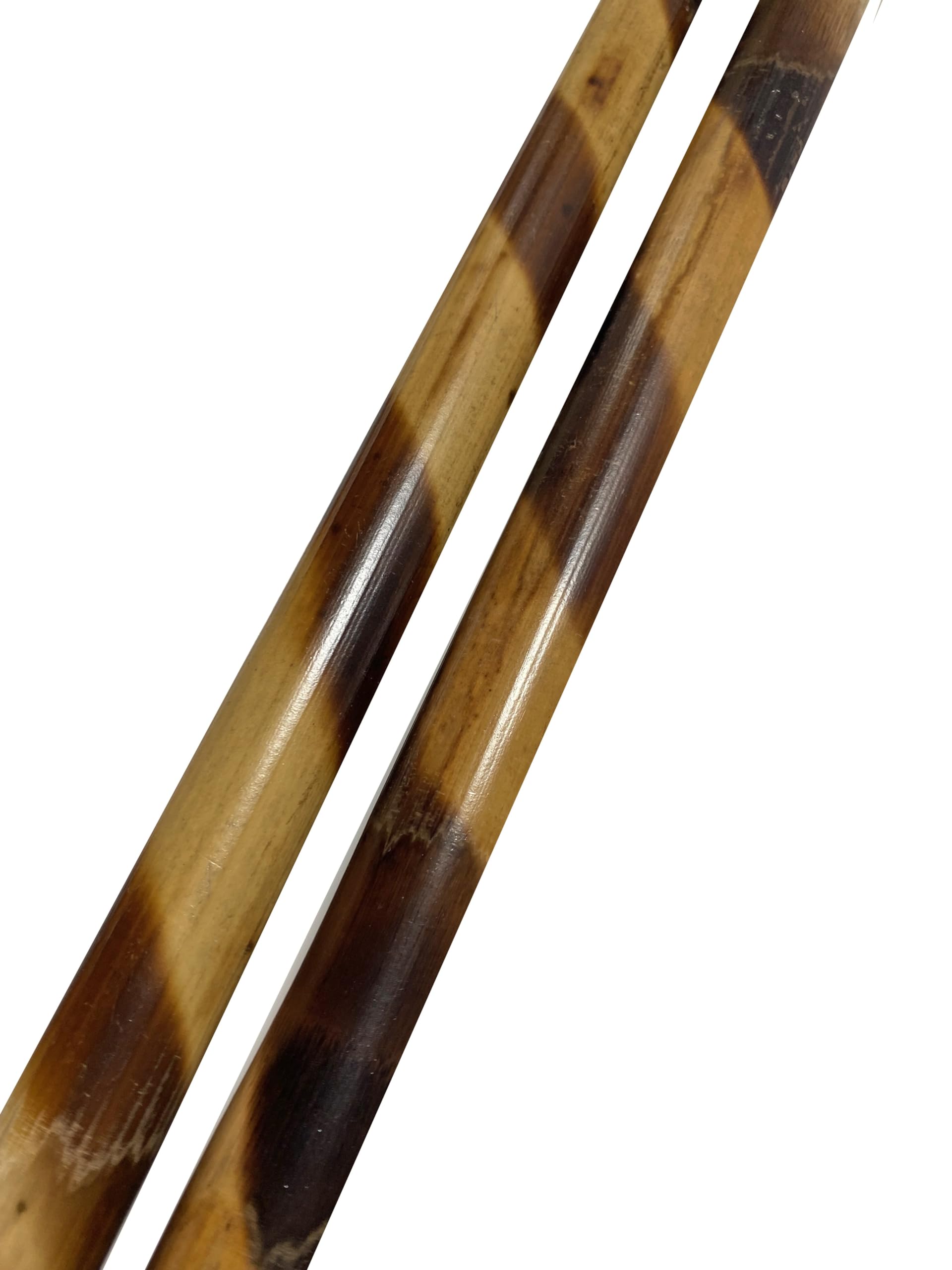 Escrima Stock - Rattan Trainingsstick 65 cm - Brandmuster Spirale - Holz Kurzstock Arnis Kali Kampfsport