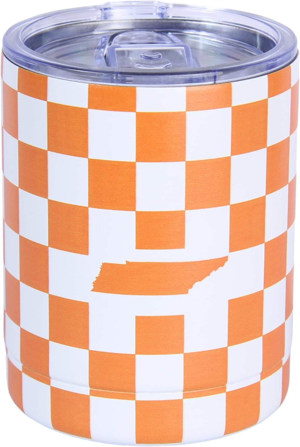Barrel Down South Tennessee Checkerboard Tumbler for Bourbon and Whiskey - Tennessee Gifts - Gift for TN Volunteer Alumni & Fans