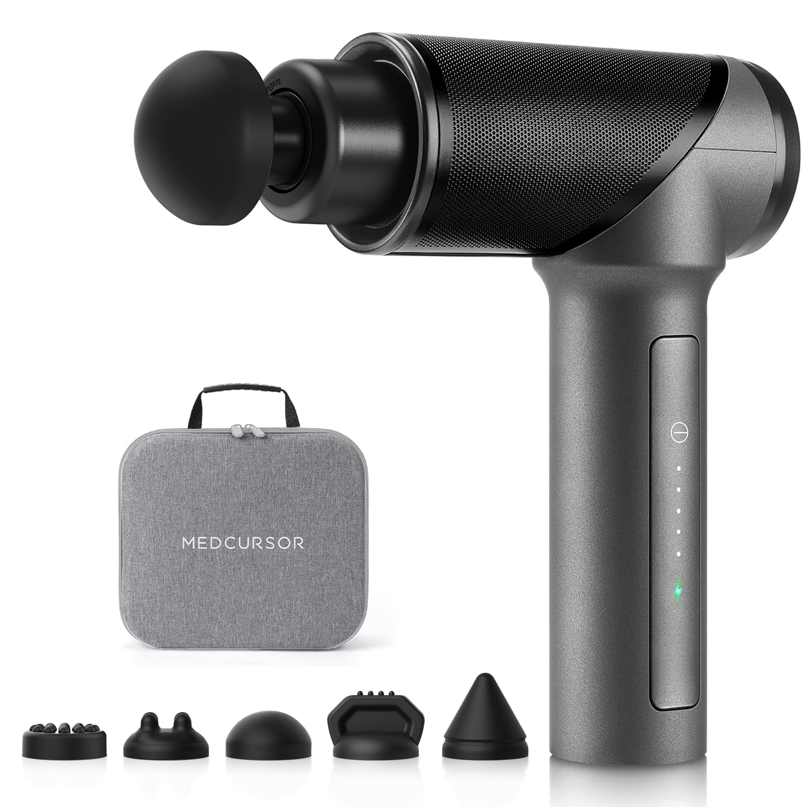 Medcursor Womikol Massage Gun Deep Tissue Percussion Muscle Mini Massager For Pain Relief, Handheld Electric Body Massager Sports Portable Super Quiet Brushless Motor, Grey