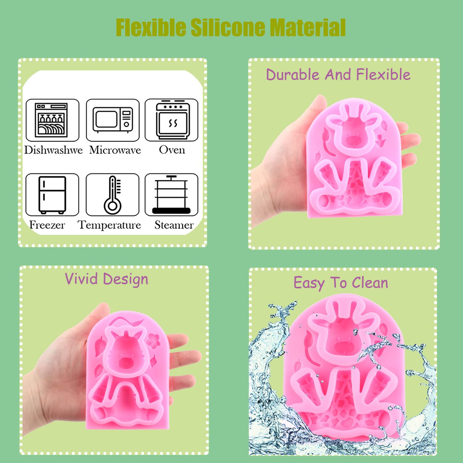 Molde De Silicona Estampado De Cebra Katy Sue Para Pastel, Y | Envío Gratis