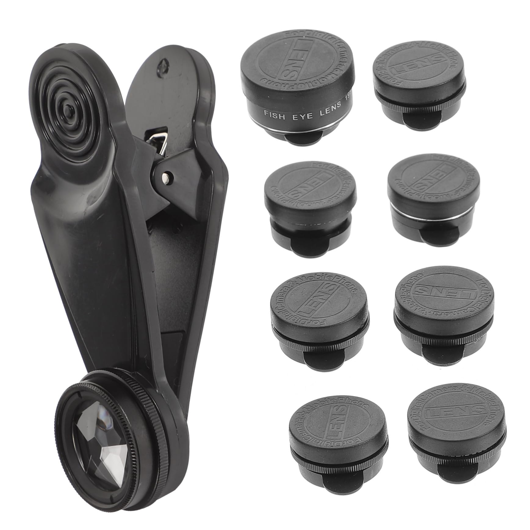 HOOTNEE 1 Set 10 in 1 Phone Lens Set Wide Angle Phone Lens Fisheye Camera Lense Smartphone Wide Angle Len Extension Phone Lens Clip on Lens Coated Optical Glass Lens Major Fisheye Lens
