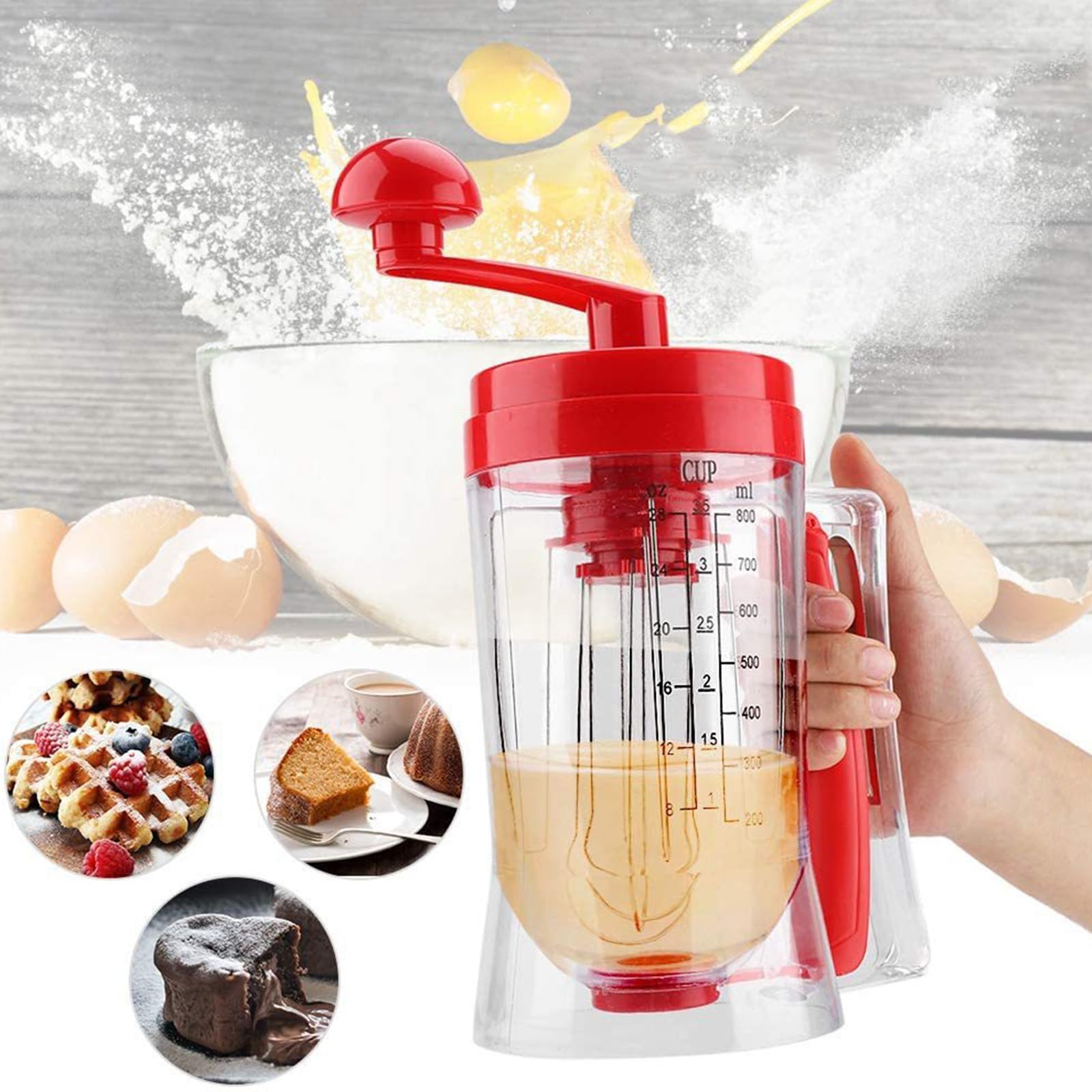 バッターディスペンサー Amazon｜バッターディスペンサー 粉つぎ器 900ml かき混ぜ器 透明