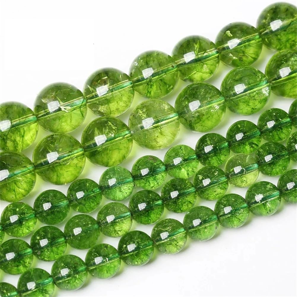 Natural Topaz Citrines Amethysts Crackle Crystal Fluorite Quartz Beads Round Stone Beads for Jewelry Making GN Peridot Crysta 10mm 36pcs