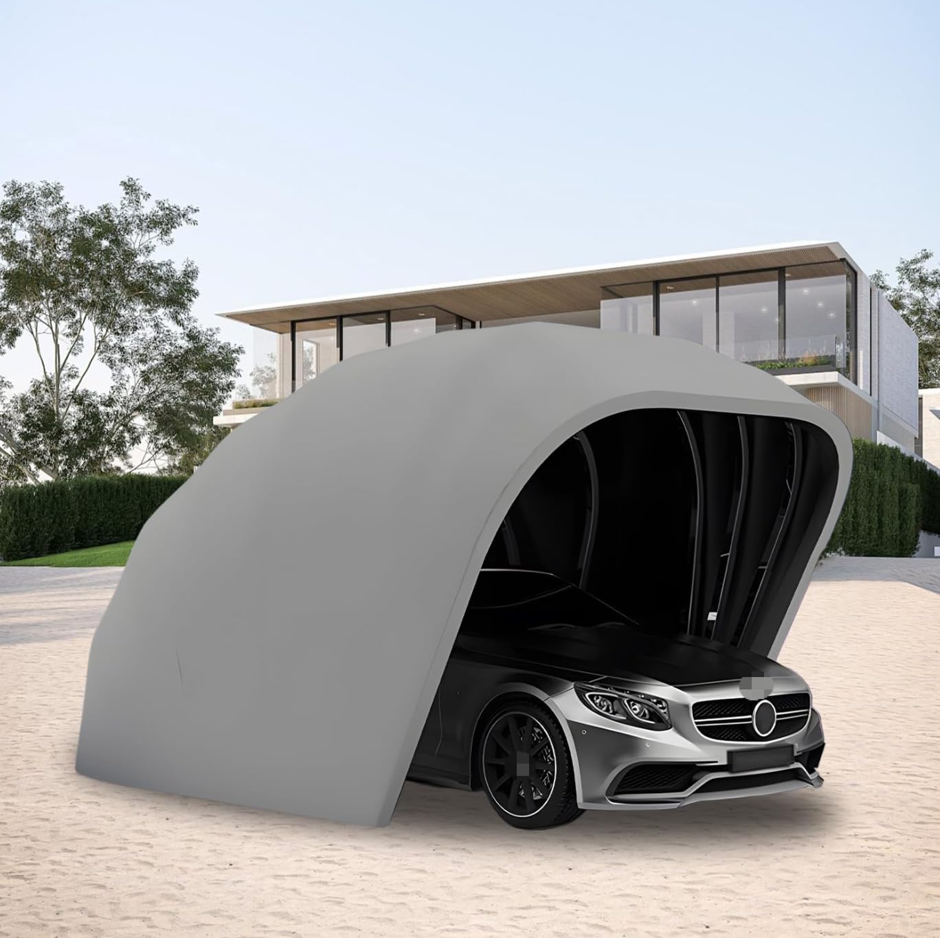 markise für carport Shelter, Faltbare einziehbare halbautomatische Parkplatz, Hof und Garten Schutz Ride Range - >40Miles Color:900 black Mountain Hardwear Lamina Z