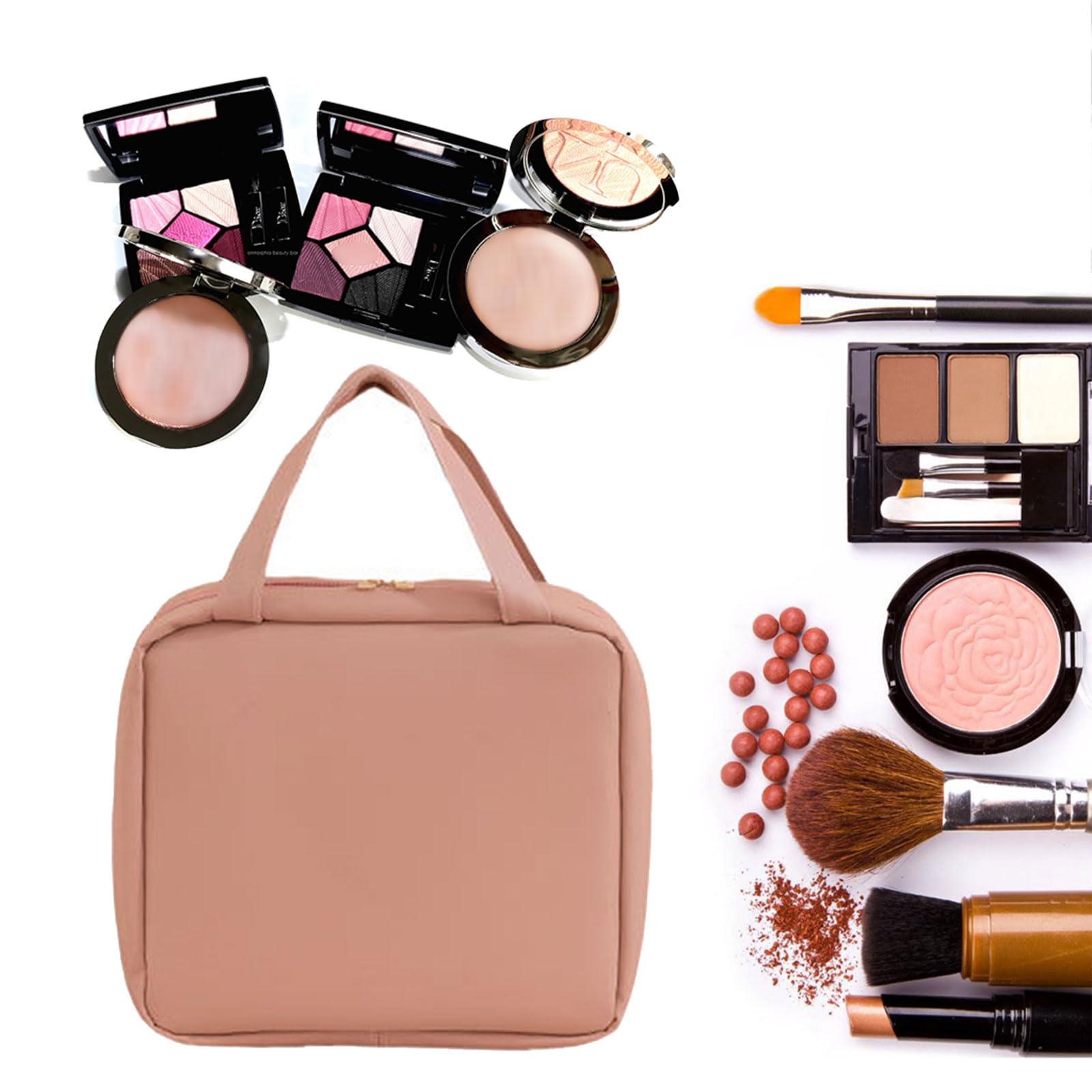 Borsa da toilette da viaggio con gancio per appendere, trucco resistente all ' acqua, cosmetici essenziali, organizzatori, trucco impermeabile