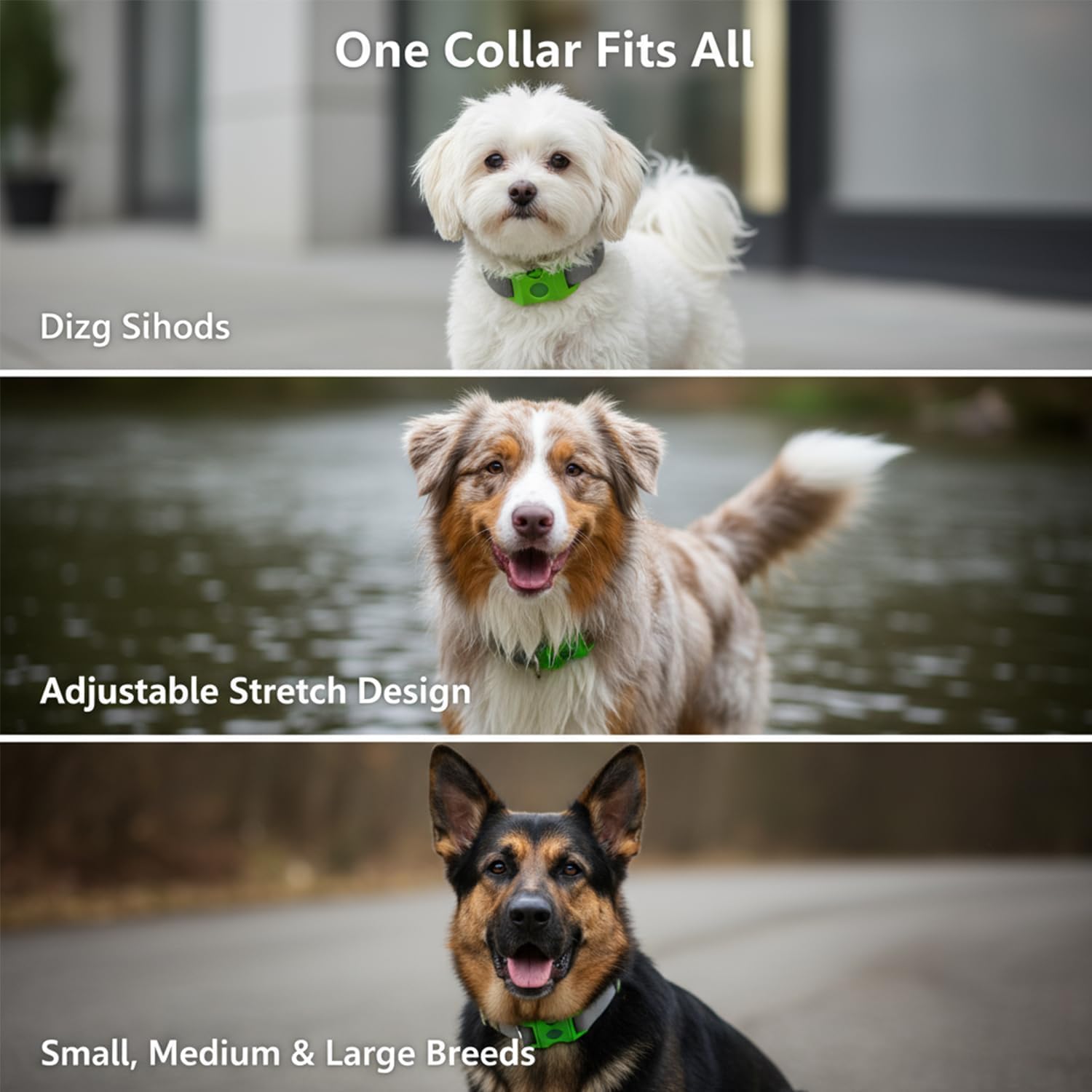Collare Antiparassitario Naturale per Cani contro Pulci e Zecche, Ciondolo Repellente con 2 Capsule Sostituibili, Compatibile Air Tag, Regolabile, Senza Contatto Diretto con la Pelle (verde 2 PCS)