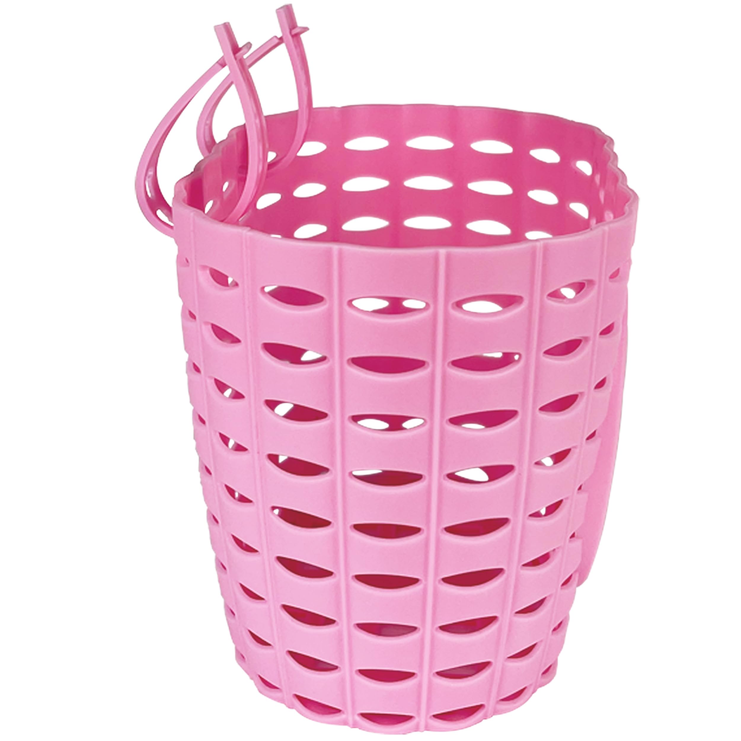 Cestino per bicicletta per ragazze, rosa, grazioso cestino per manubrio anteriore, regolabile, in plastica, per bambine