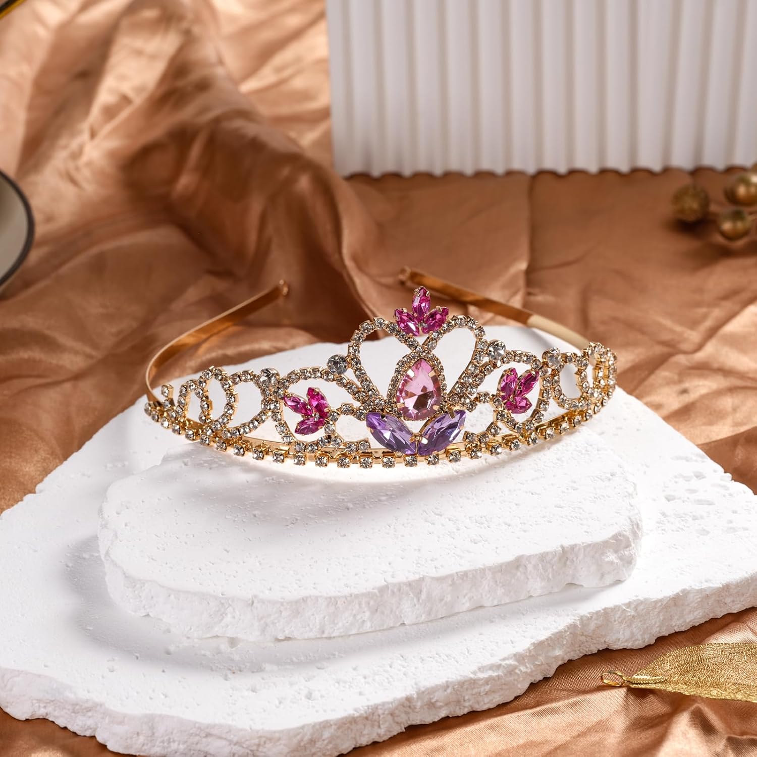 Rapunzel Tiara Tangled Costume Headdress Princess Crown for Girls Teens Halloween Parties - Image 7