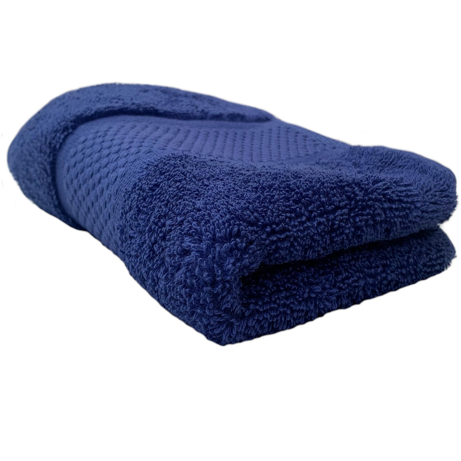 Sue Rossi Towels 100% Turkish Combed Organic Cotton, 600gsm Thick, Plush Soft & Highly Absorbent, Quick Dry Home Or Hotel Quality Bathroom Towel (Navy Blue, Guest Towel)