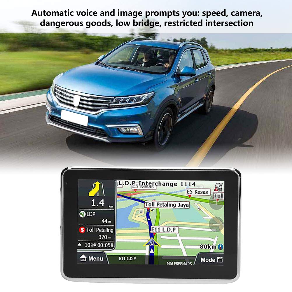 Navigateur de voiture à écran tactile de 5 pouces Navigation GPS universelle DDR256M 8G MP3 FM Europe carte 508 pour pièces de rechange