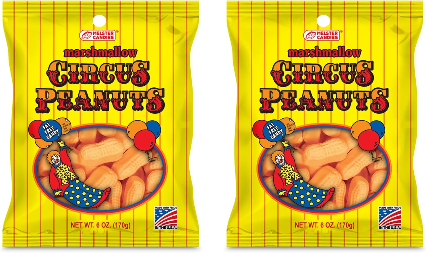 Marshmallow Circus Peanut 6Oz bags (2)