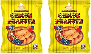 Melster Candies - Classic Marshmallow Circus Peanut Candies - Fat Free, Iconic and Nostalgic Sweet Treat - 6 oz. Bags - 2 Pack