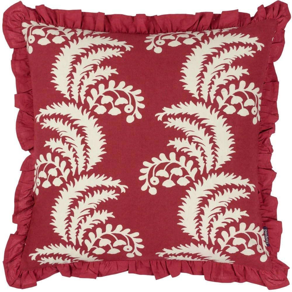 Paoletti Montrose Cushion Cover, Redcurrent, 50 x 50cm