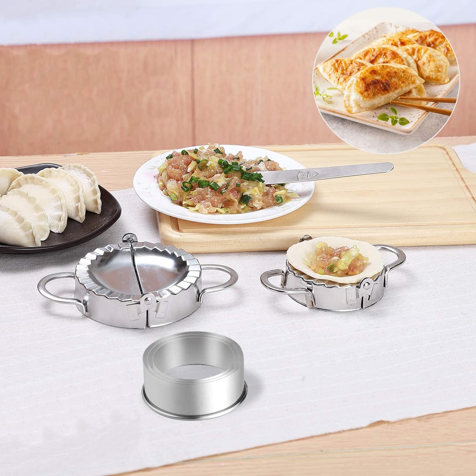 Moule à Boulettes En Acier Inoxydable 304 - Lot De 6 Pièces Ravioli Maker Et Cutter Pour Dumplings, Empanadas Et Chaussons