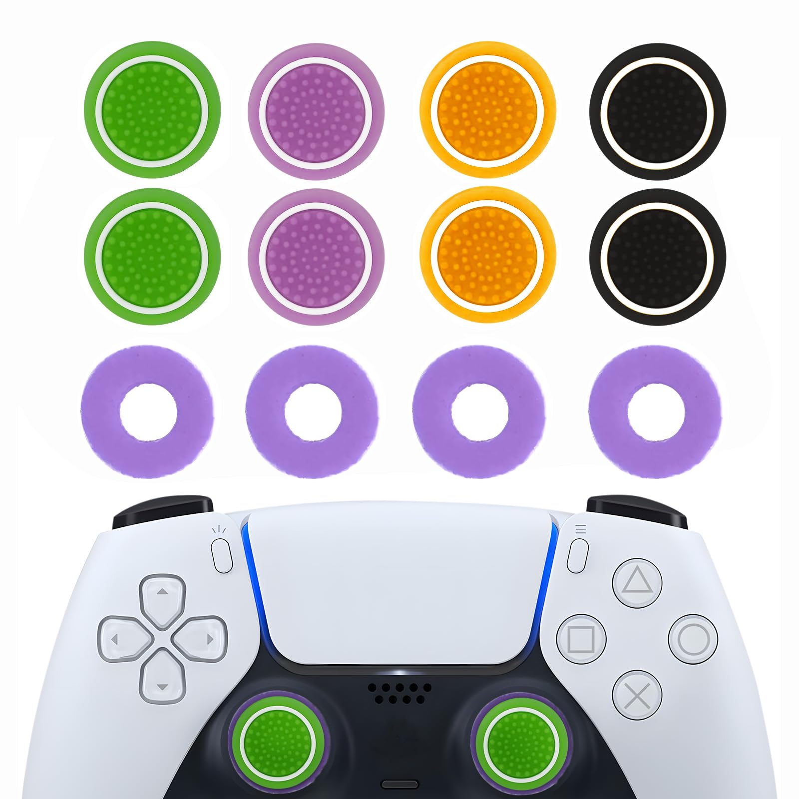 MysticHome No - Slip Thumb Grips Precision Rings Universal Controller Accessories for Nintendo Switch Pro PS4 PS5 Xbox