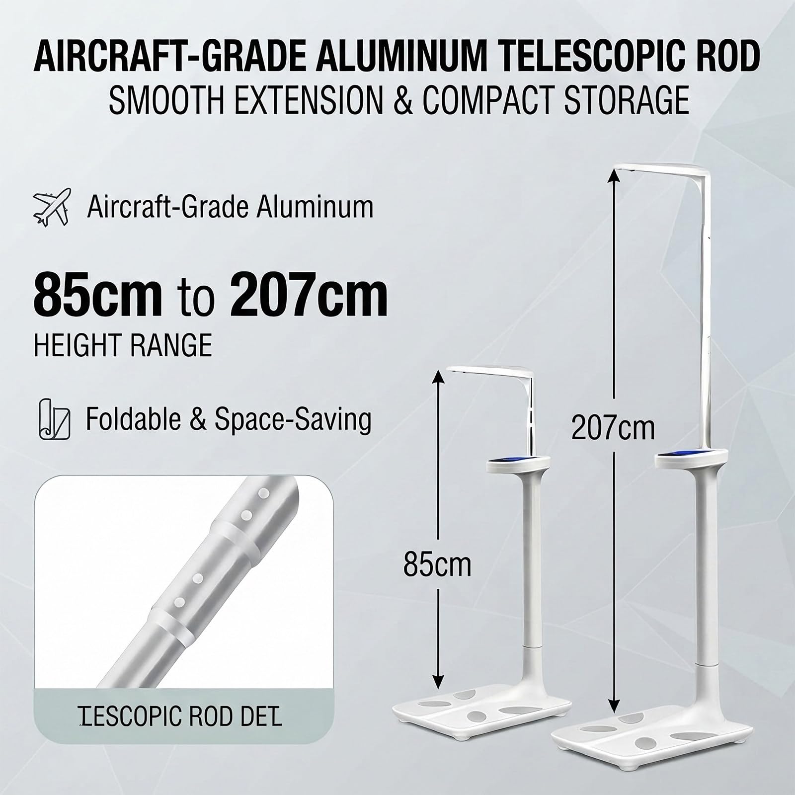 Bilancia Pesapersone Professionale, Bilancia Impedenziometrica Digitale, Altezza 80-195cm, Analizzatore di Grasso Corporeo e Altezza ad Ultrasuoni per Uso Domestico