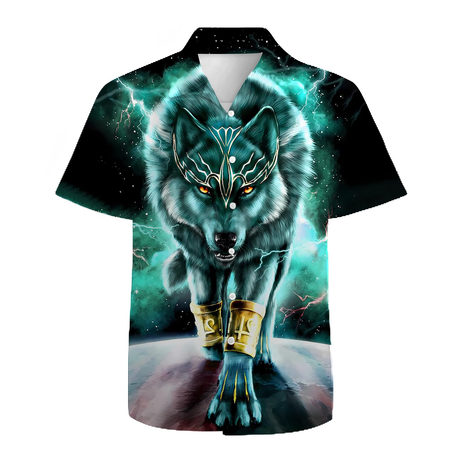 Mens Funny Hawaiian Shirts 3D Graphic Button Down Short Sleeve Tropical Holiday Beach Aloha Shirt