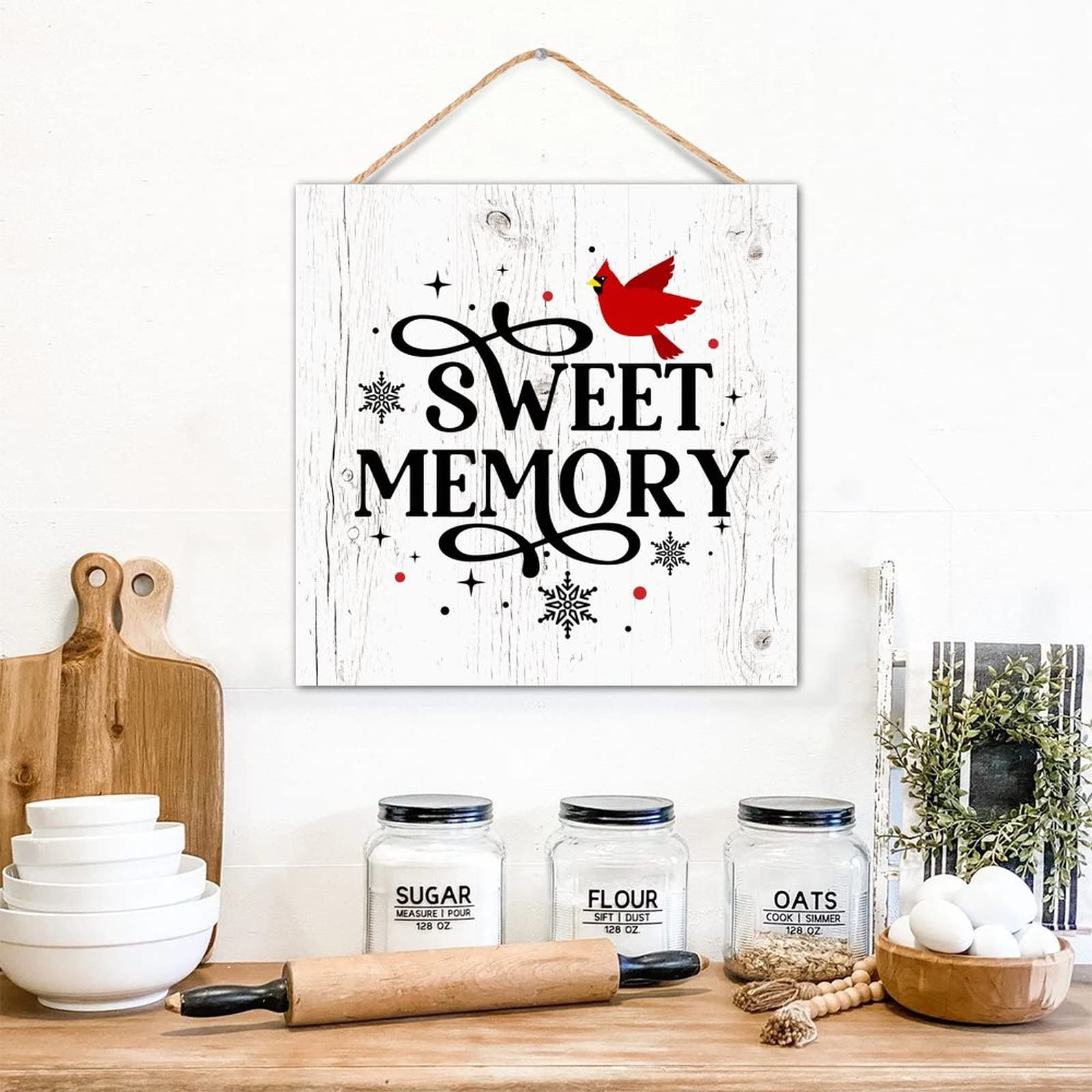 Plaque en bois Sweet Memory Country pour masquer les imperfections de mur