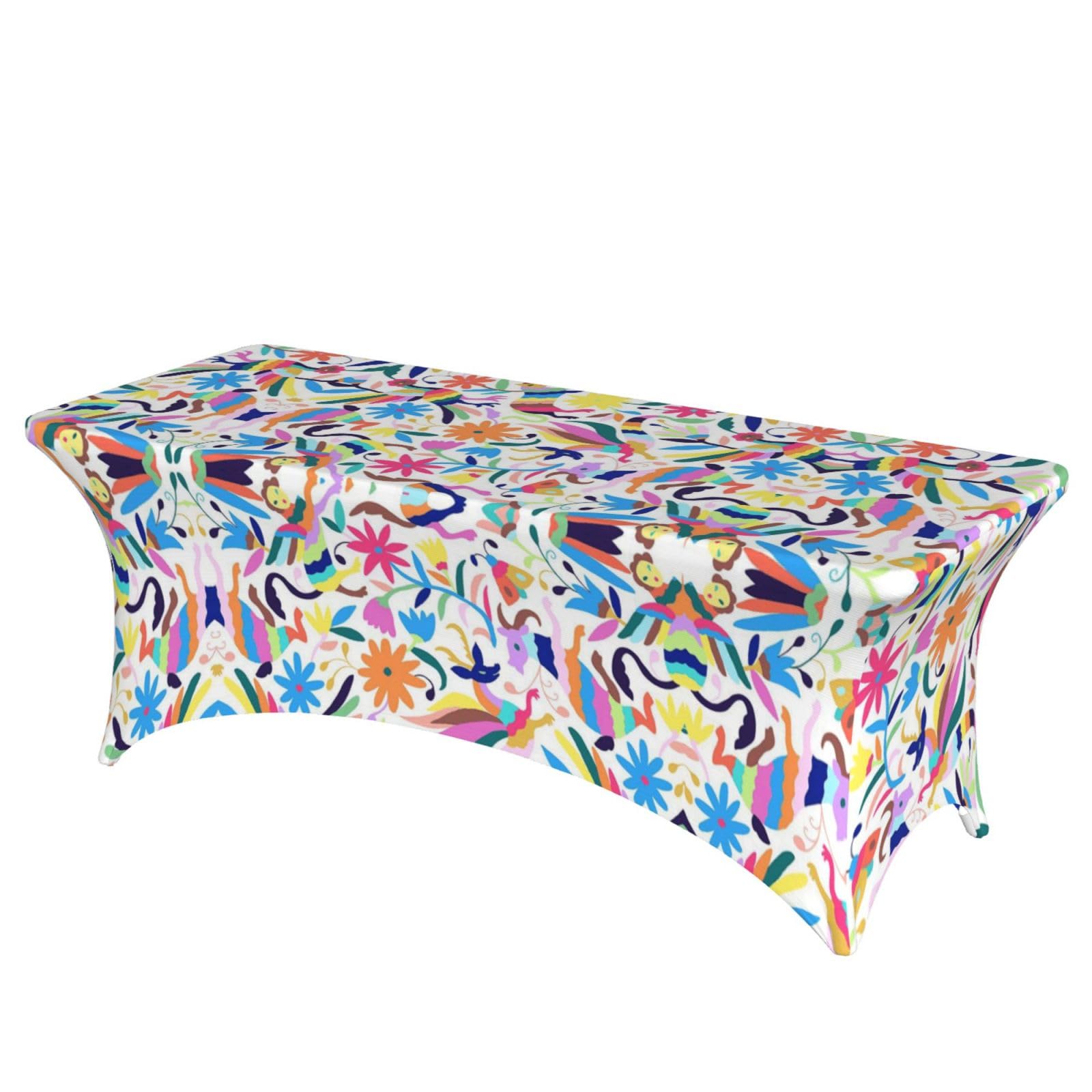 ERCgad Mexican Otomi Animals Print Rectangular Tablecloth Dining Banquet Party Events Home Celebration Table Cover