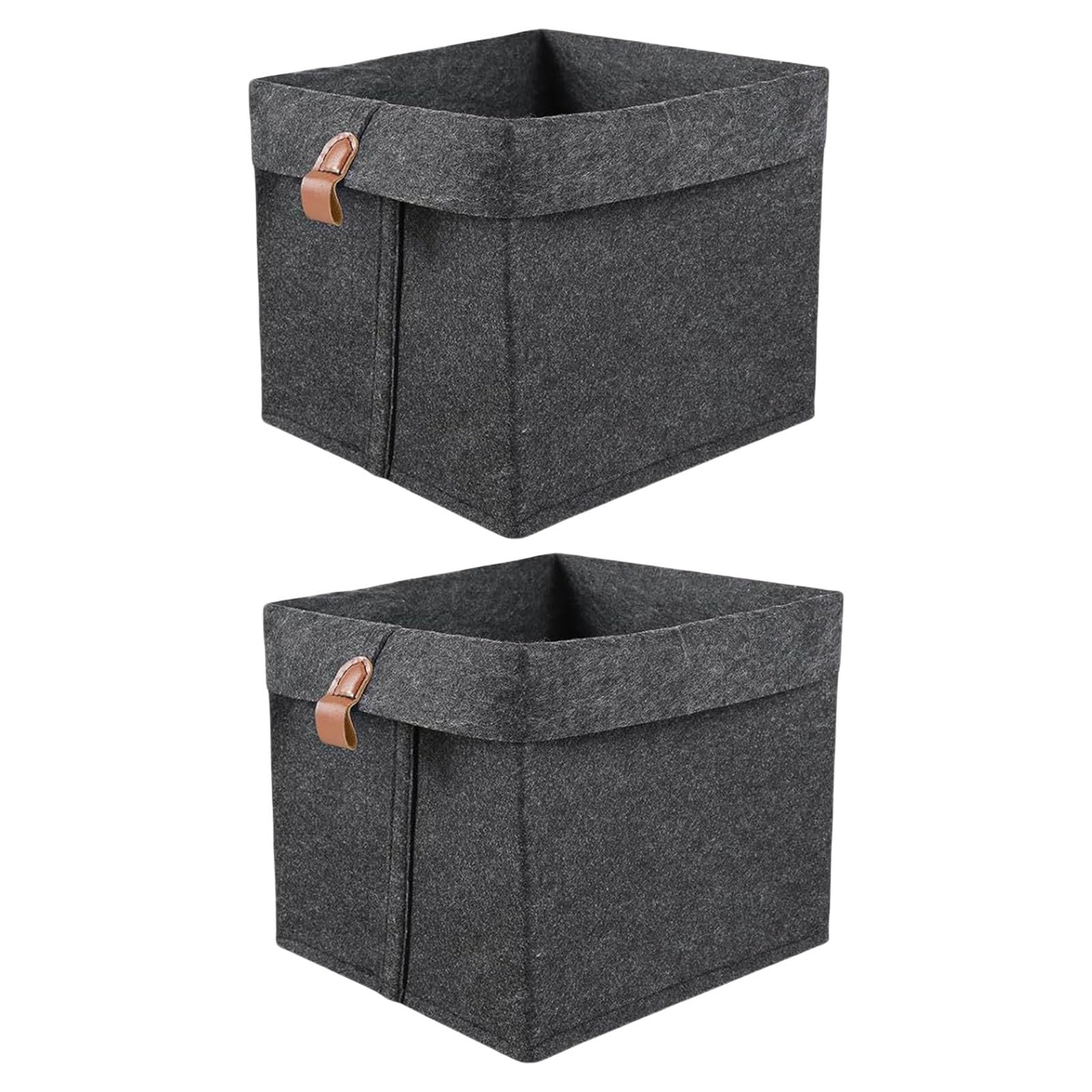 Tsophreniq Multicolor 2Pcs Practical 12L Foldable Felt Storage Container For Kids ' Toy Sturdy And For Living Room Organization Storage Basket