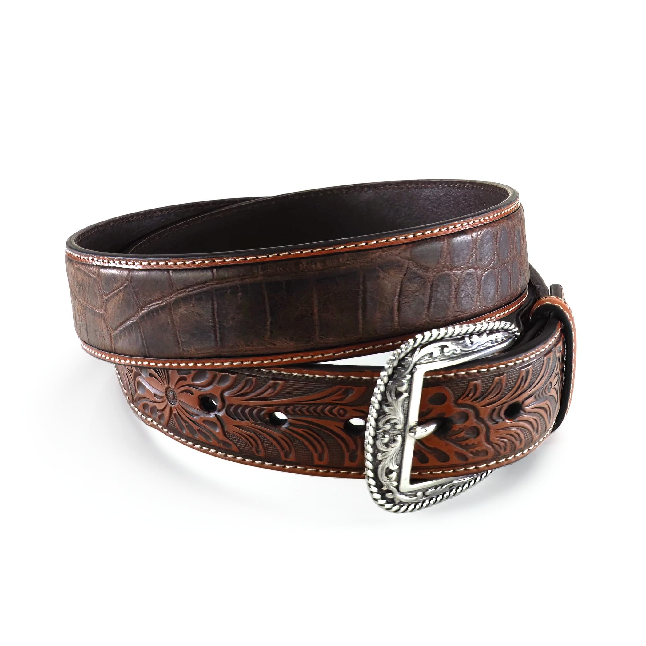 ARIAT Men's Caiman Western Belt, Tan, 36