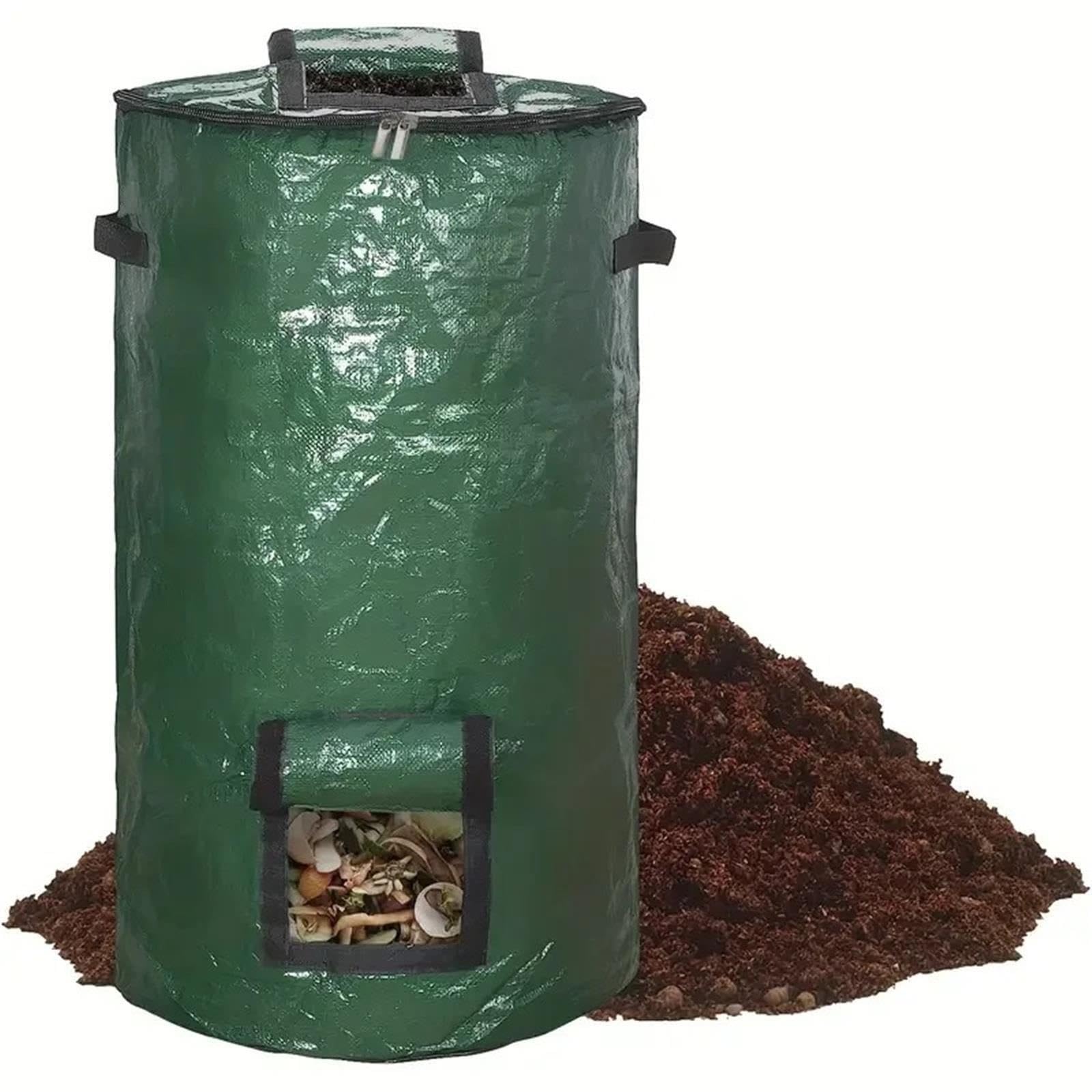 Bolsa para Residuos de Jardín Bolsa de basura reutilizable 34 galones | Con asa de cremallera(34Gallons)