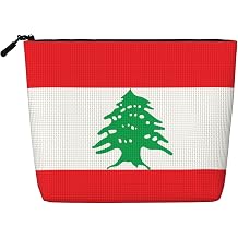 Flag of Lebanon Women's toiletry and cosmetic bag, unisex toiletry storage bag, personal care storage bag