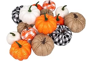 16 PCS Fall Autumn Harvest Pumpkin Decor