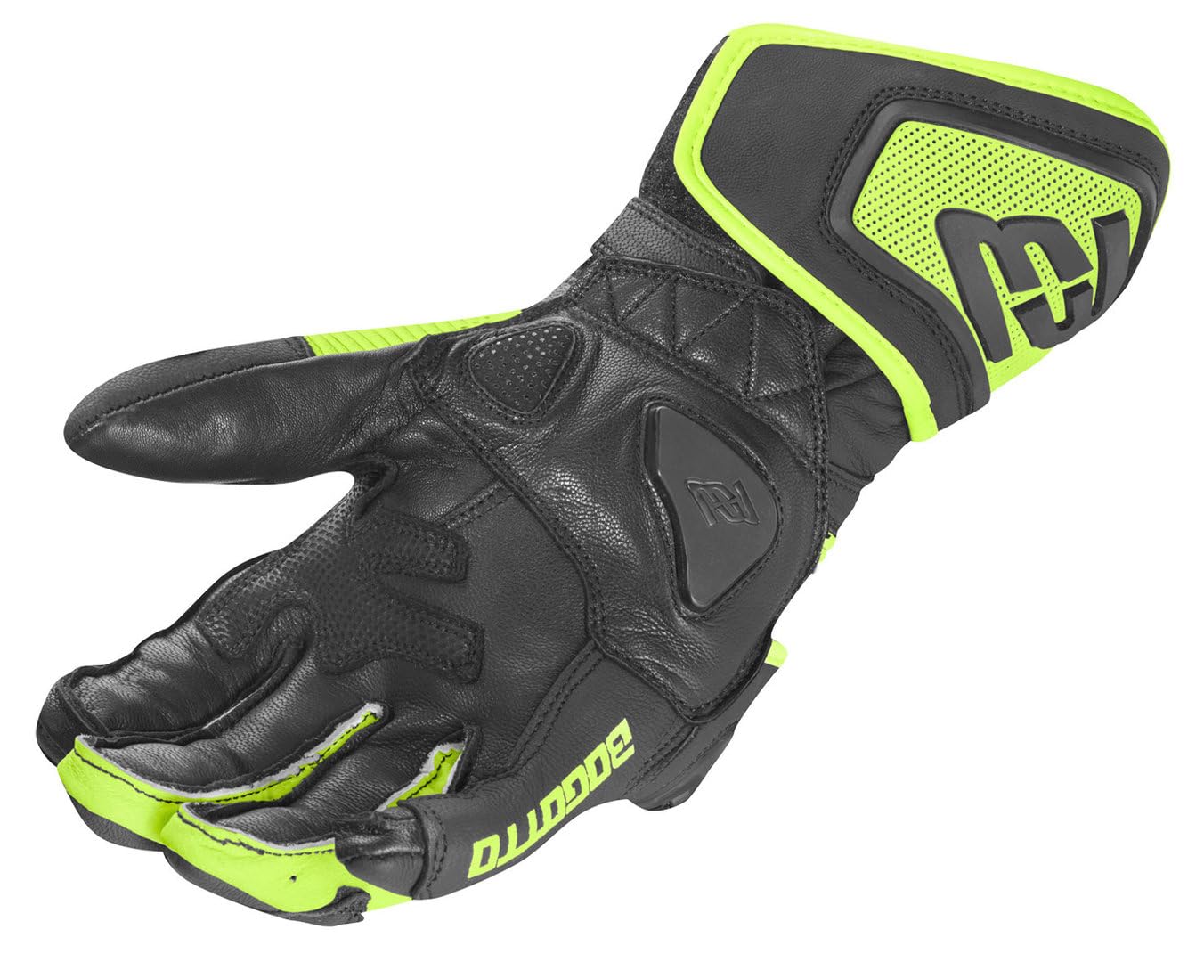 Bogotto Veloce Rękawice motocyklowe, czarny/neonowy, 3XL
