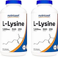 Vista 6 de Nutricost L-Lisina 1000 mg, 250 cápsulas – 500 mg por cápsula, sin gluten, sin OMG