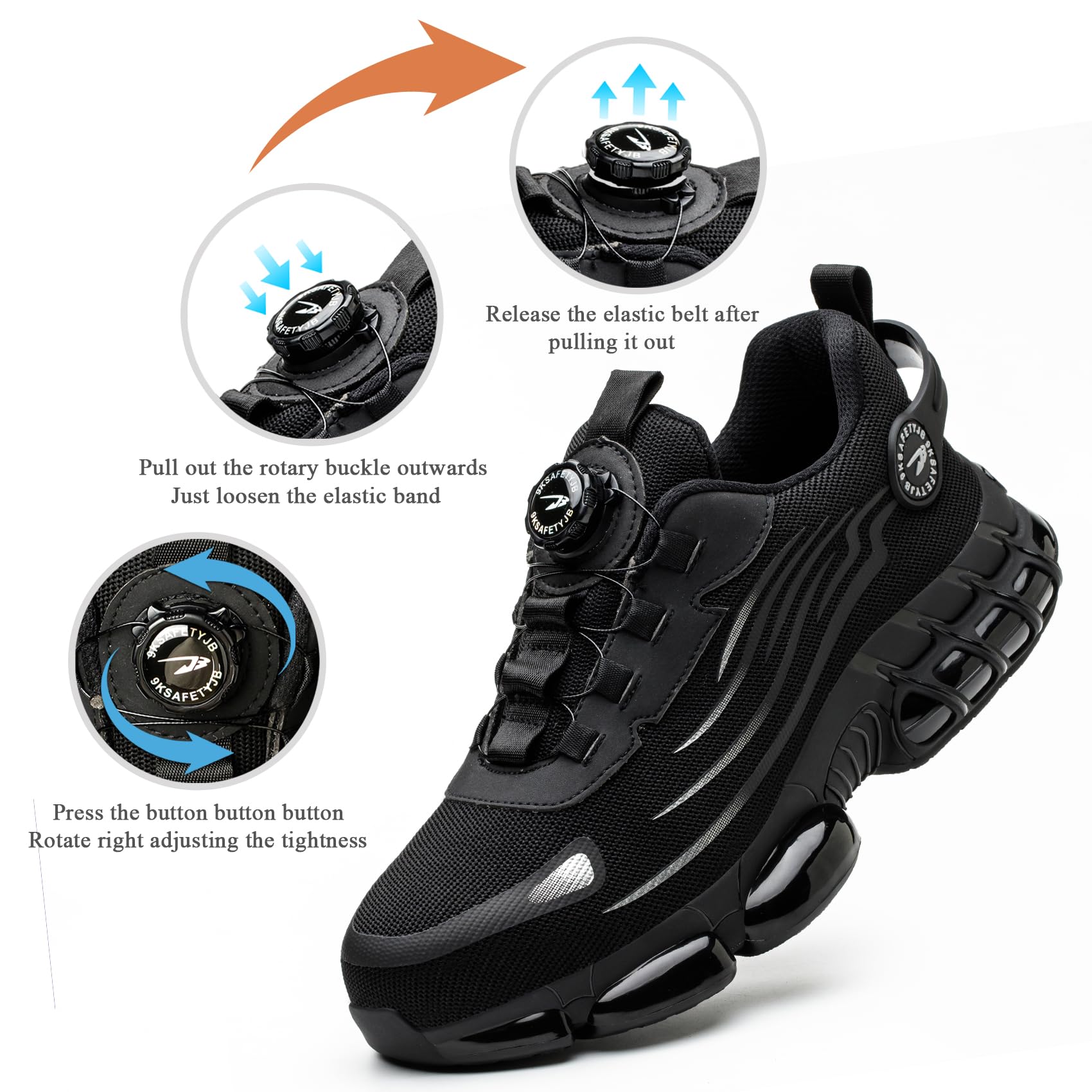 Scarpe Antinfortunistiche Uomo Donna Scarpe da Lavoro Traspiranti Leggere Comode con Punta in Acciaio 36-46 EU