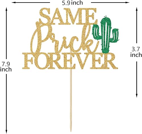 Miniatura 7 de Same Prick Forever - Decoración para tartas mexicanas, decoración de cactus, despedida de soltera, fiesta final mexicana, divertidas decoraciones de