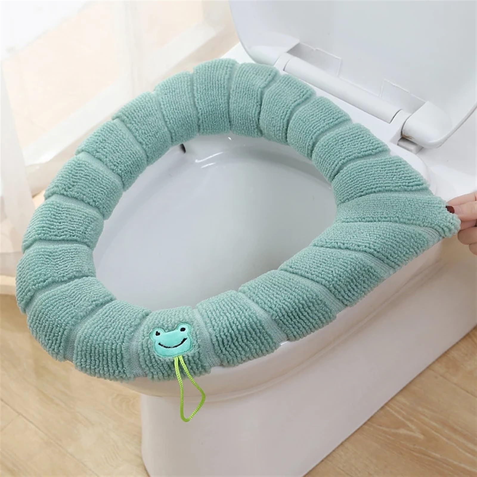Housse de siège de toilette pour une salle de bain accueillante en hiver