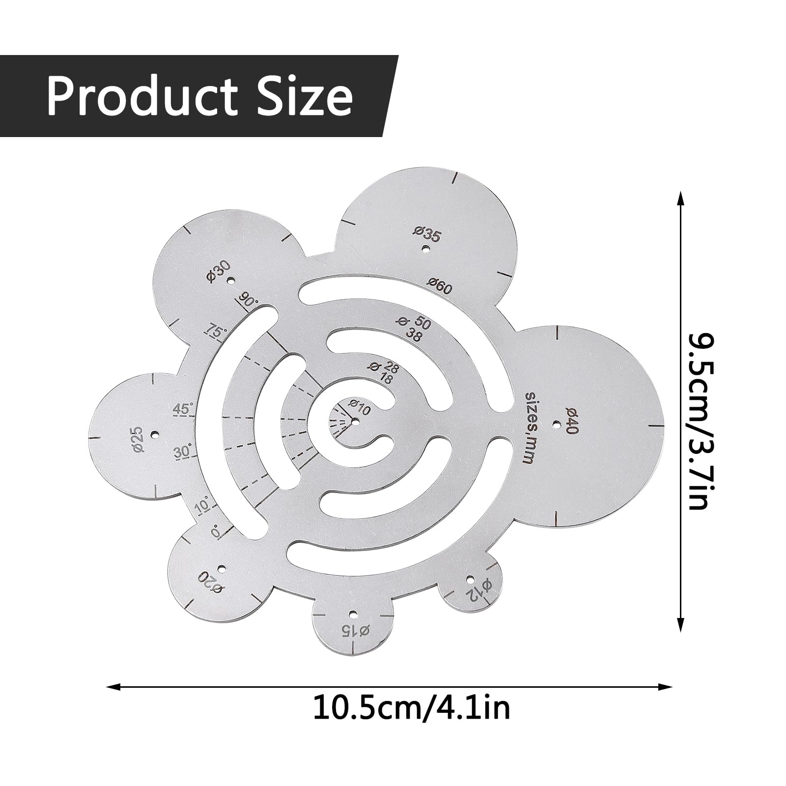 Circle Die Punch Leather Cutting Tools Corner Cutting Ruler Metal ...