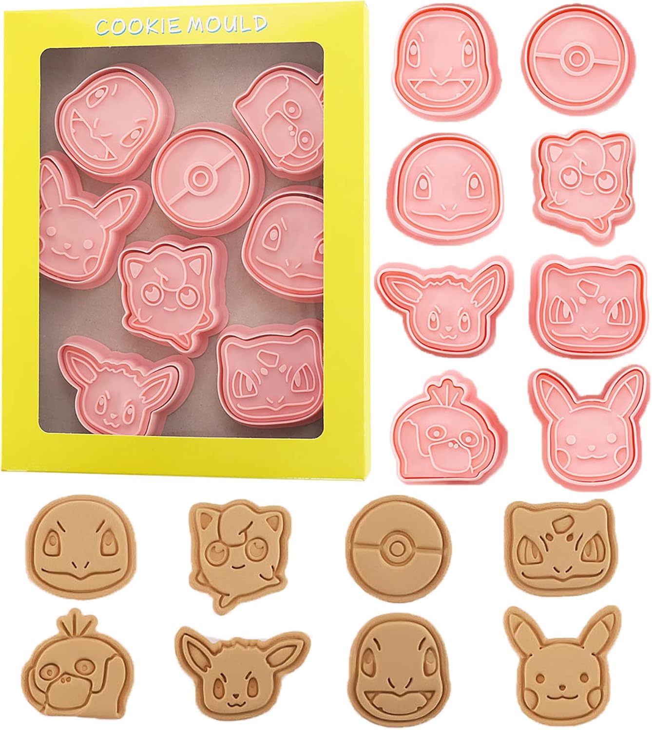 クッキー型 ポケモン クッキー 型 8個セット ポケモン クッキー 型抜き ポケットモンスター クッキー 型 ピカチュウ クッキー型 製菓用品 キッチン プレスタイプ キッチン お弁当 クッキング抜き型セット ビスケット お菓子作り 製菓 手作り 誕生日プレゼント