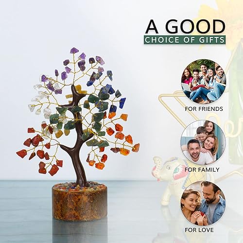 Miniatura 7 de Cristales - Árbol de chakras - Árbol de piedras preciosas - Decoración de cristales - Árbol de dinero Feng Shui - Árbol de cristal para energía